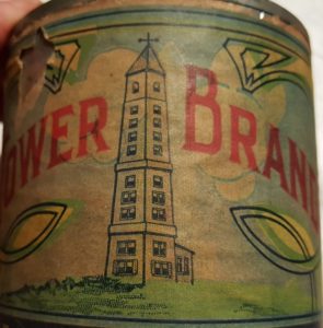 Close up of the tower in the Tower Brand.